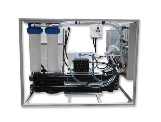 The LB 2800 F is contained within a rugged 304 powder coated stainless steel frame, pre-plumbed and tested with all components.